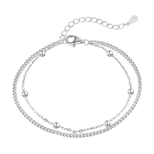 [RAFFINE]Pulsera delicada de cuentas de doble capa