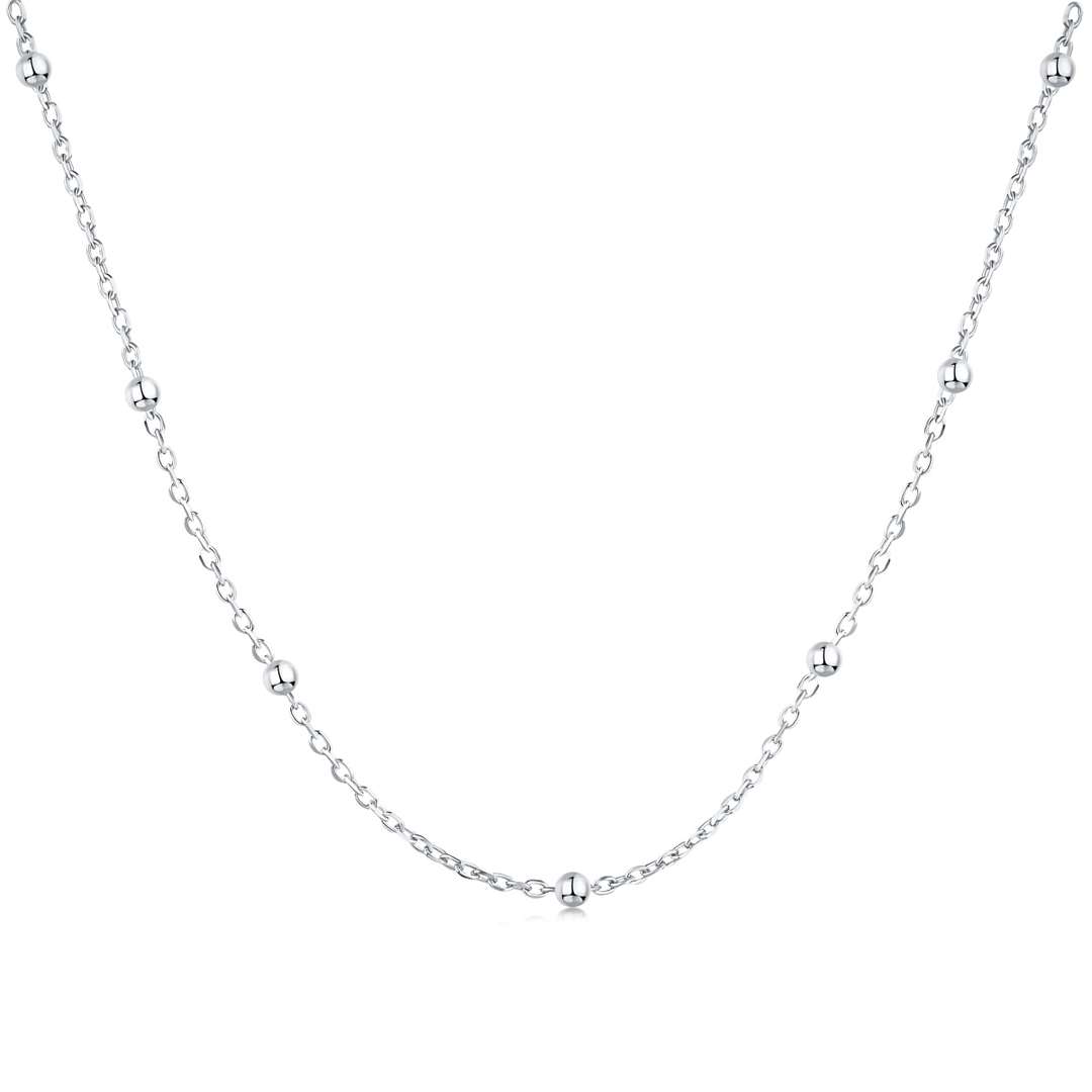 [RAFFINE]Collar sencillo con cadena de clavícula y cuentas pequeñas