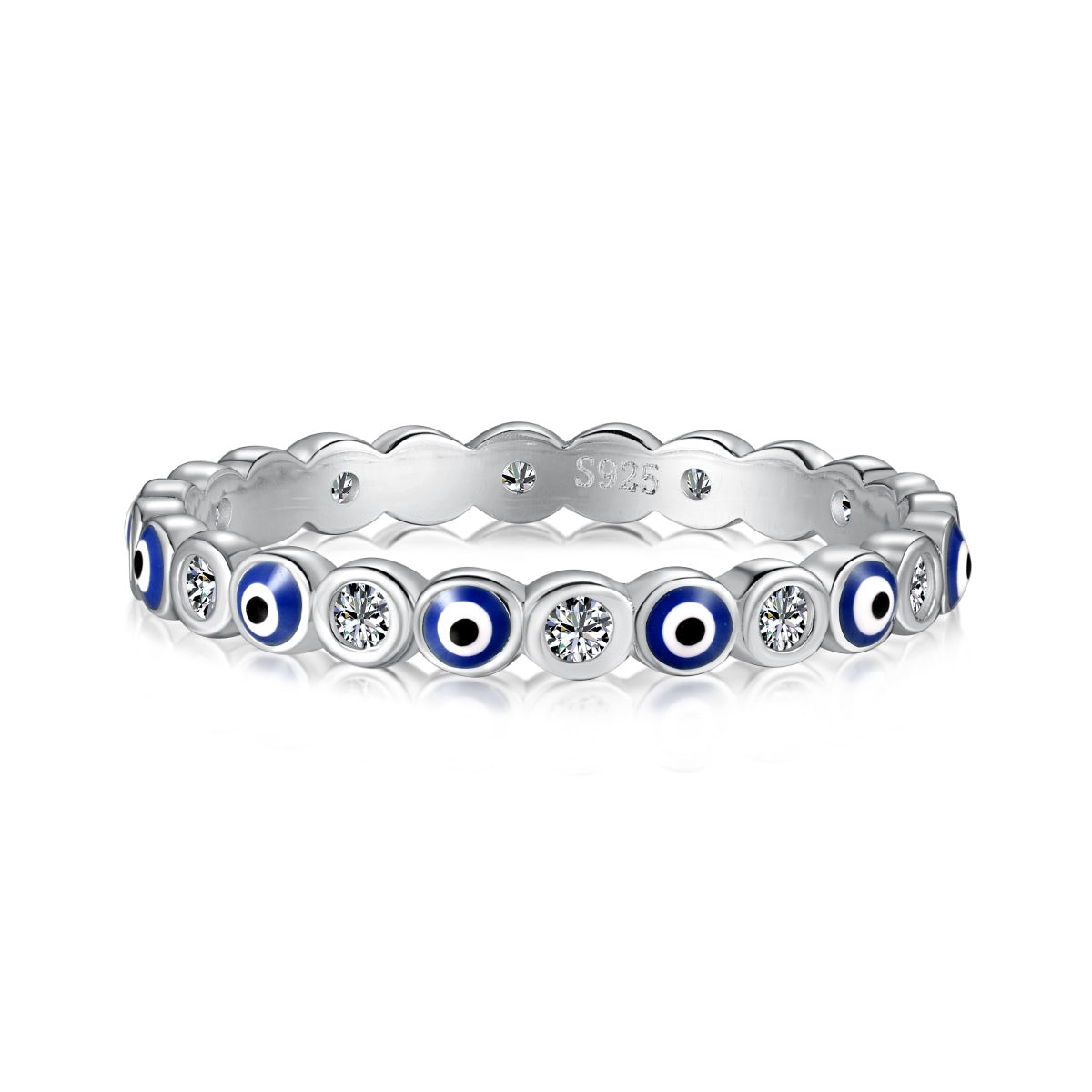 [RAFFINE]Sparkling Vibrant Round Shape Daily Ring