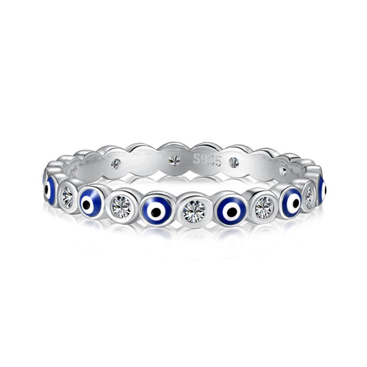 [RAFFINE]Sparkling Vibrant Round Shape Daily Ring
