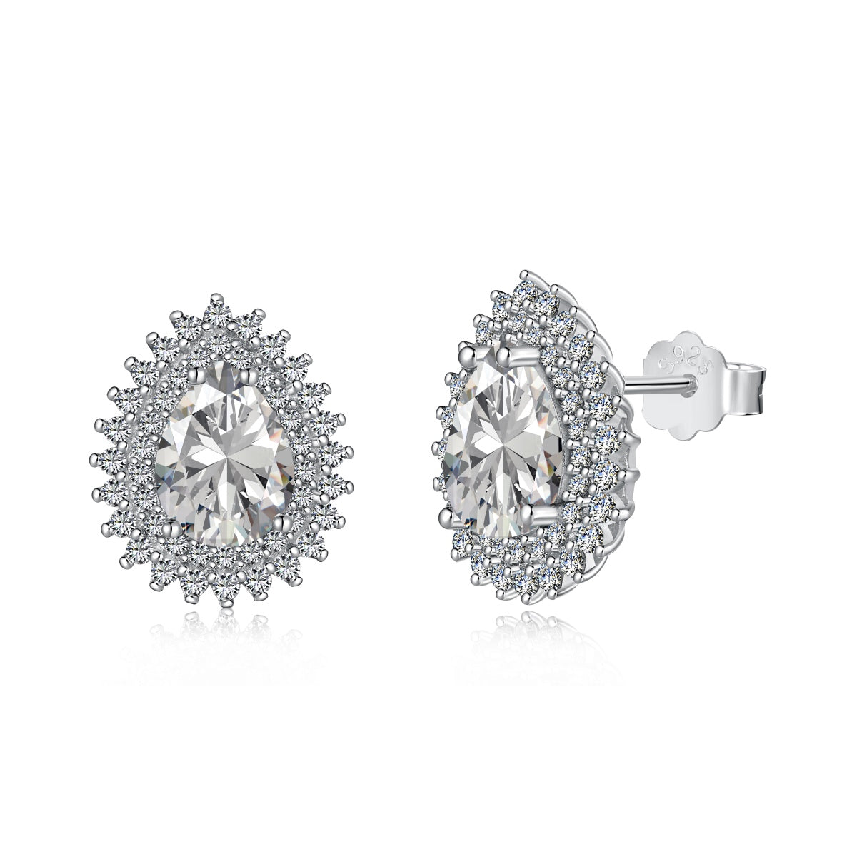 [RAFFINE]Delicate Gorgeous Pear Cut Daily Earrings
