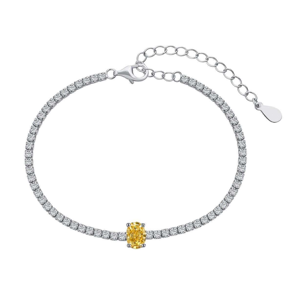 [Raffine]0,75 Karat exquisites ovales Tagesarmband