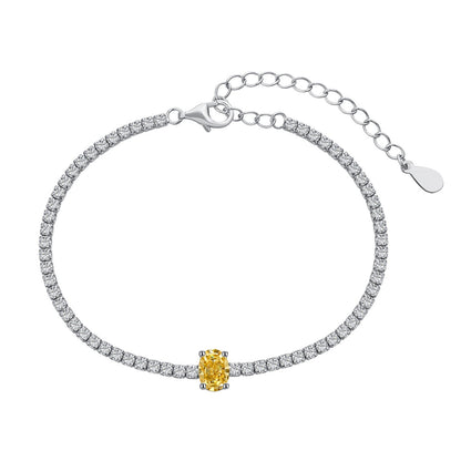 [Raffine]0,75 Karat exquisites ovales Tagesarmband