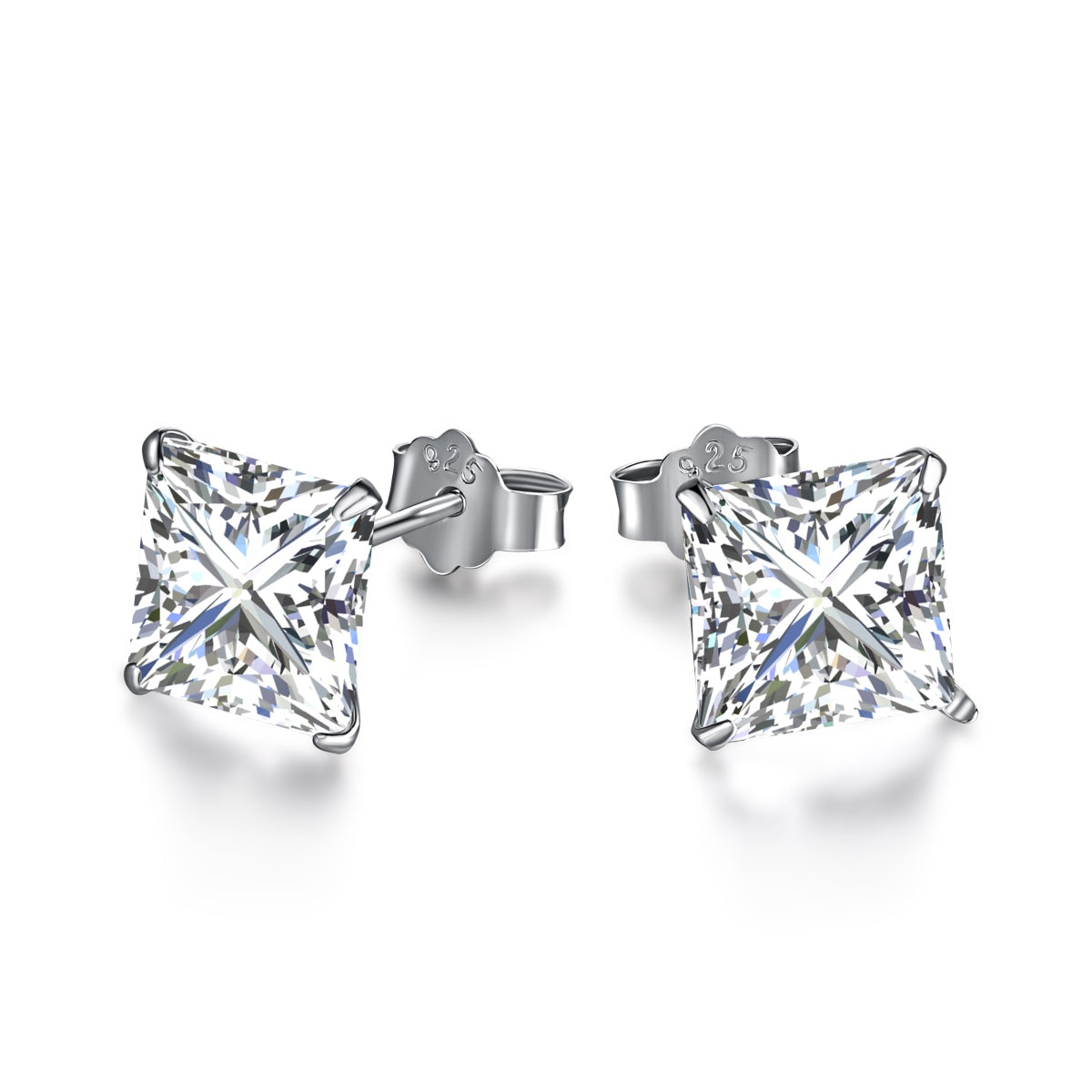 [RAFFINE]Pendientes de forma cuadrada adornada