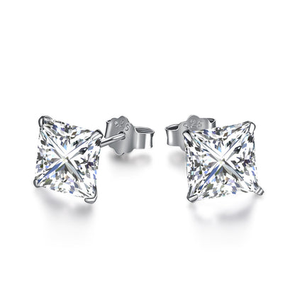 [RAFFINE]Pendientes de forma cuadrada adornada