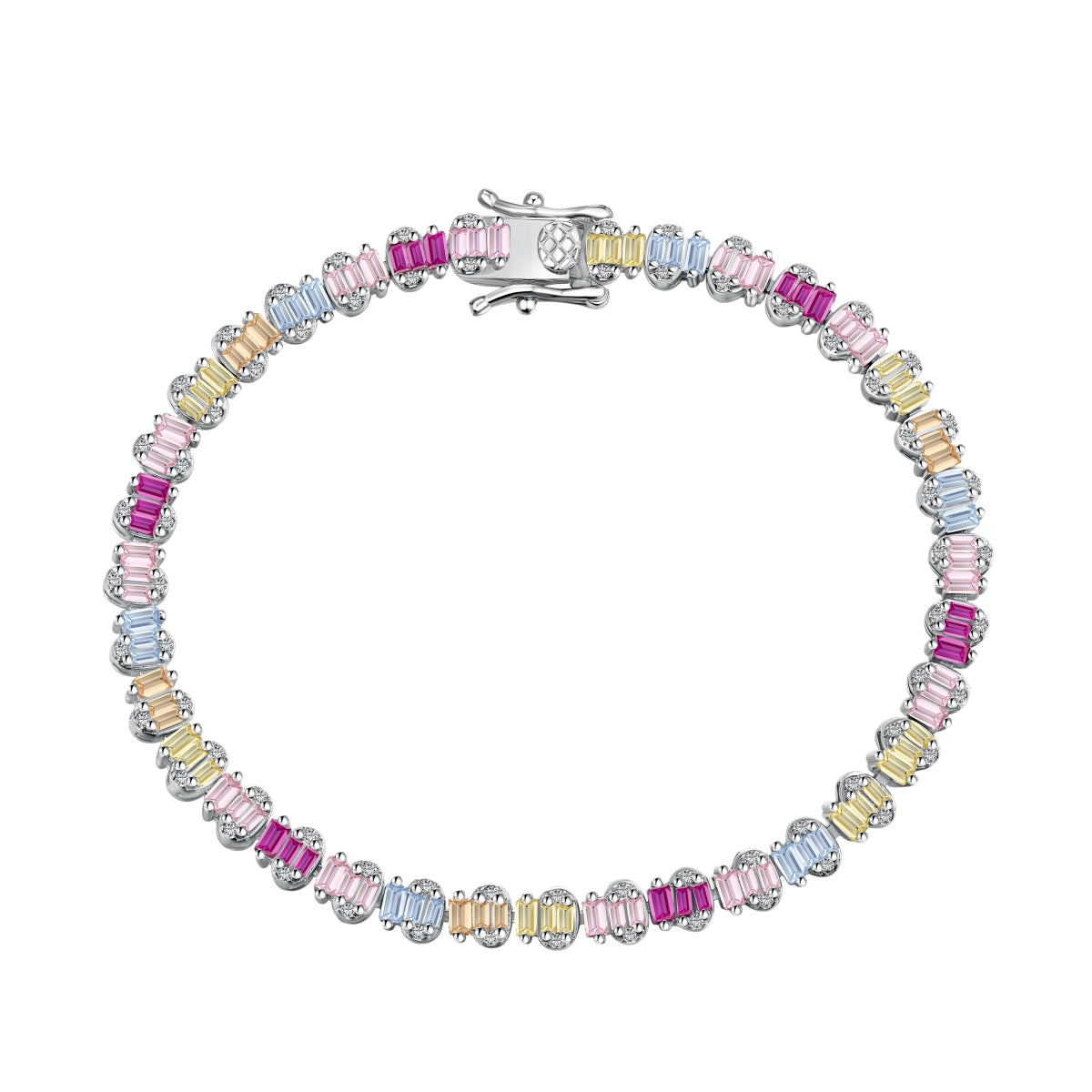 [RAFFINE]Delicate Colorful Emerald Cut Party Bracelet