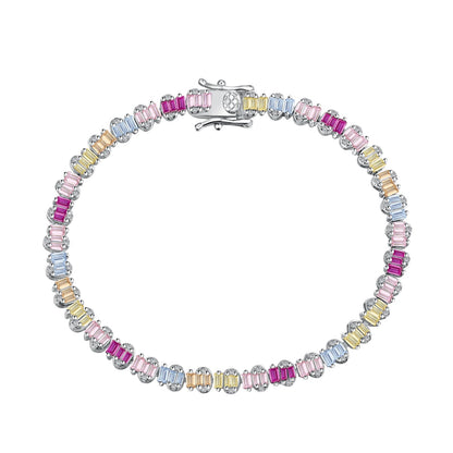 [RAFFINE]Delicate Colorful Emerald Cut Party Bracelet