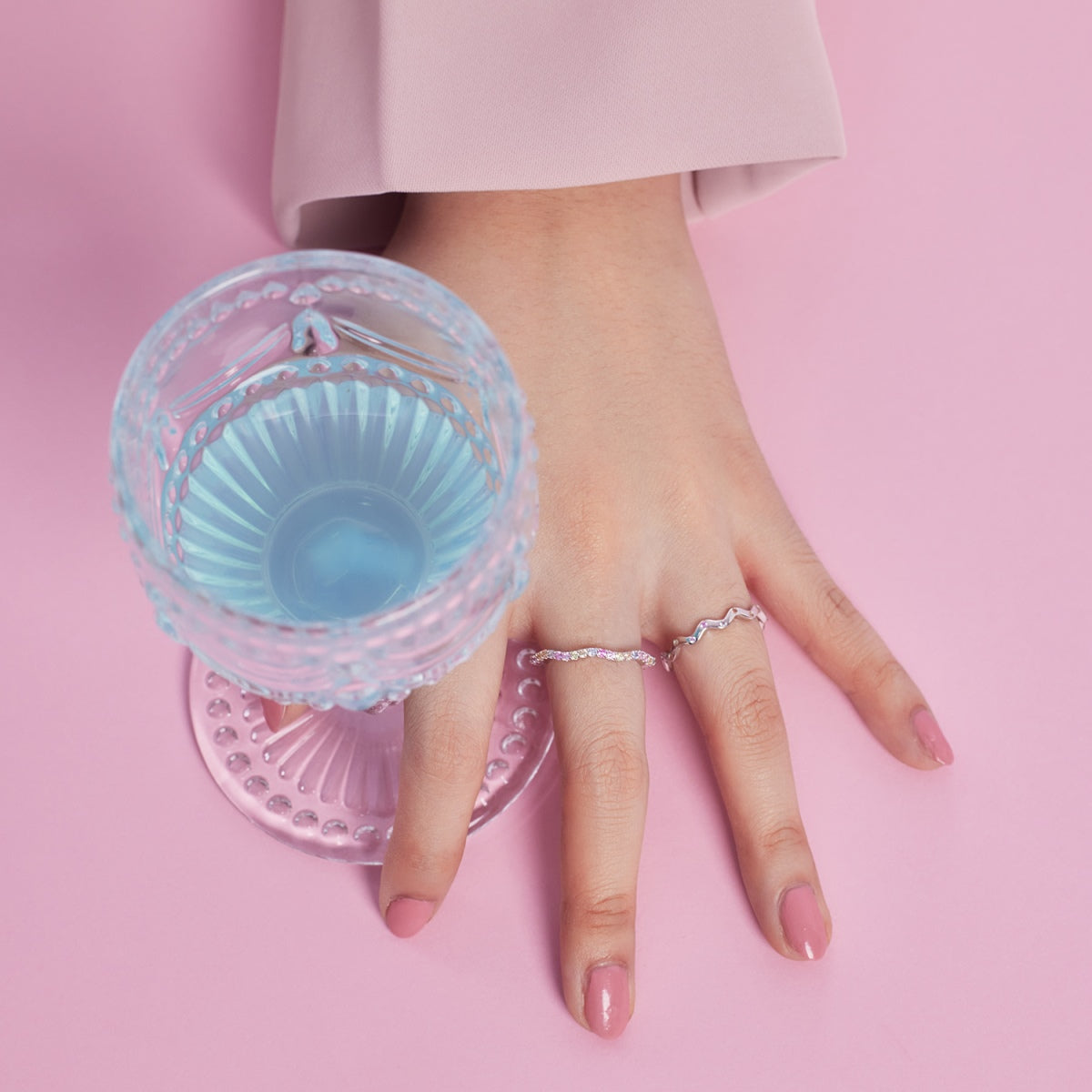 [RAFFINE]Ornate Vibrant Round Cut Daily Ring