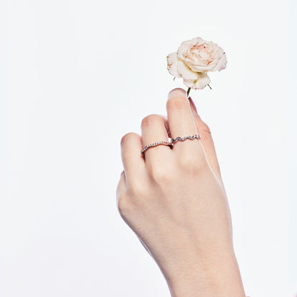 [RAFFINE]Ornate Vibrant Round Cut Daily Ring