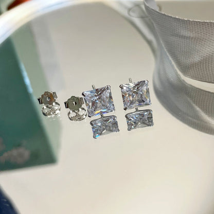 [RAFFINE]Pendientes de forma cuadrada adornada