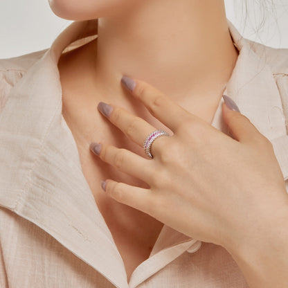 [RAFFINE]Ornate Colorful Radiant Cut Daily Ring