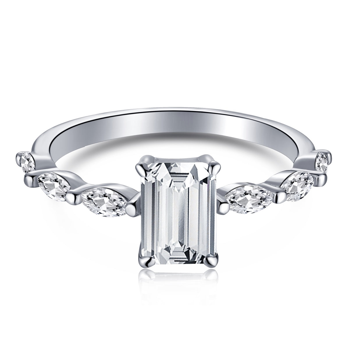 [RAFFINE]1.0 Carat Dainty Resplendent Radiant Cut Daily Ring