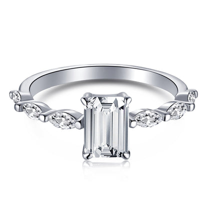 [RAFFINE]1.0 Carat Dainty Resplendent Radiant Cut Daily Ring