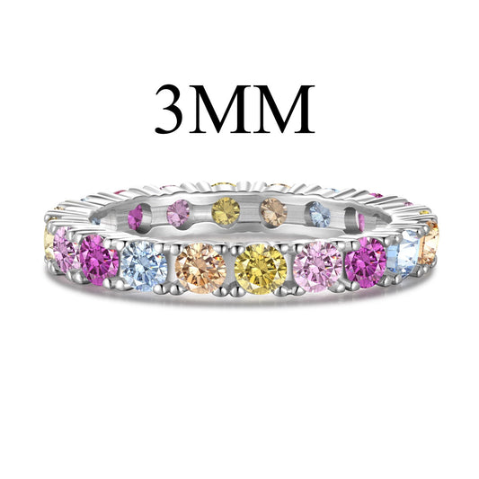 [RAFFINE]Dazzling Lustrous Round Cut Tennis Ring