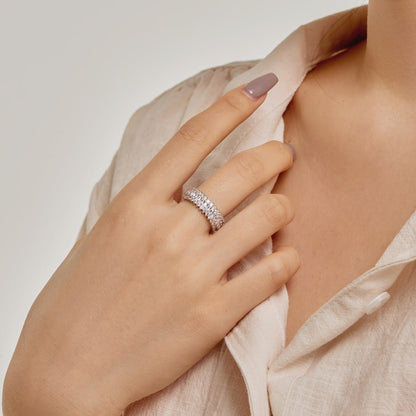 [RAFFINE]Ornate Colorful Radiant Cut Daily Ring