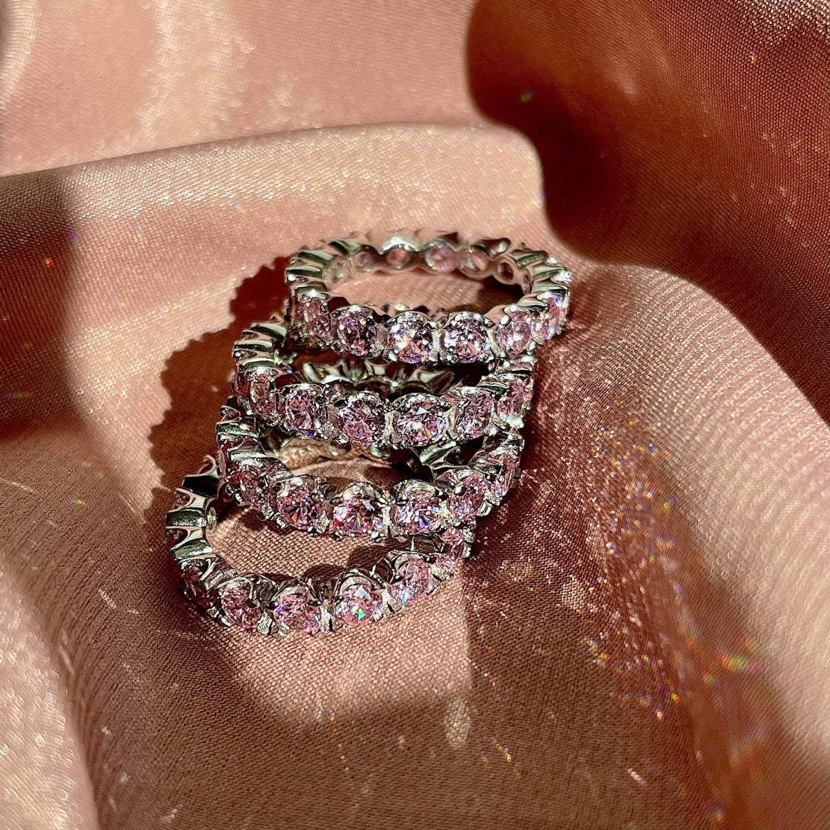 [RAFFINE]Eternity Round Cut Tennis Ring