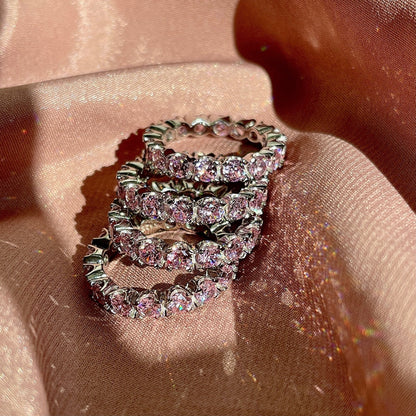 [RAFFINE]Eternity Round Cut Tennis Ring