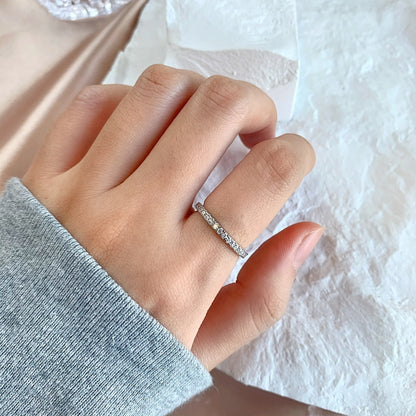 [RAFFINE]Delicate Sparkling Round Cut Daily Ring