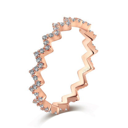[RAFFINE]Delicate Enchanting Wave Shape Daily Ring