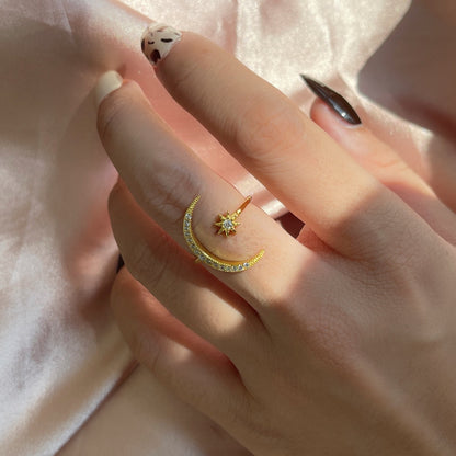 [Raffine]Ewigkeitsring mit Mond und Stern
