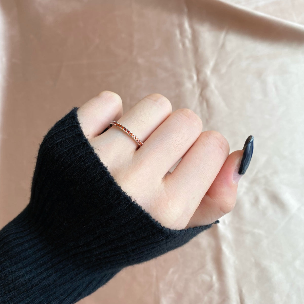 [RAFFINE]Delicate Sparkling Round Cut Daily Ring