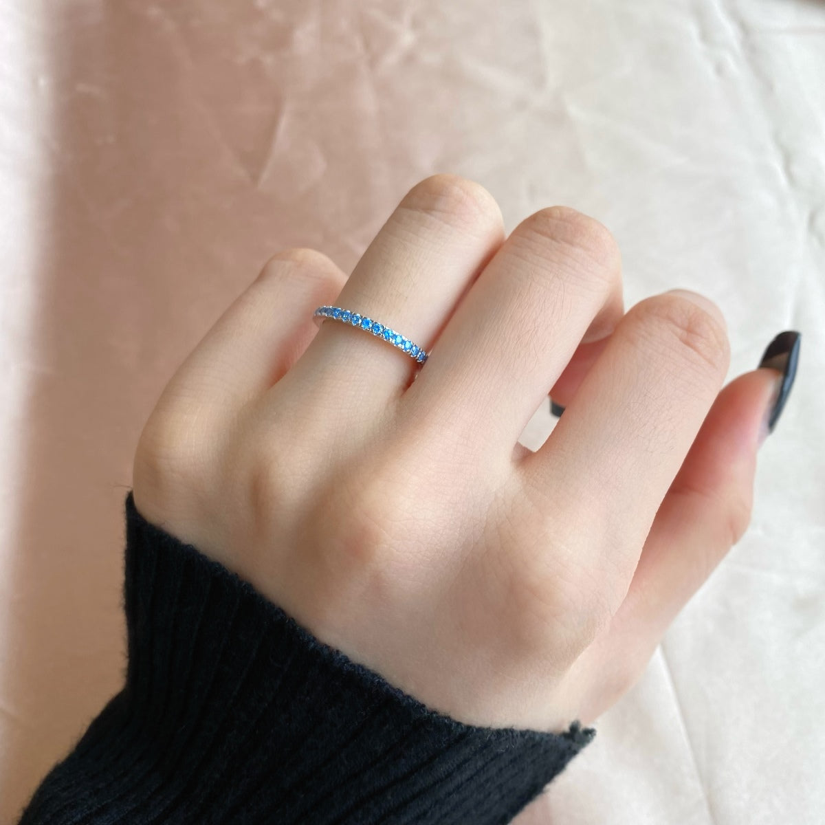 [RAFFINE]Delicate Sparkling Round Cut Daily Ring