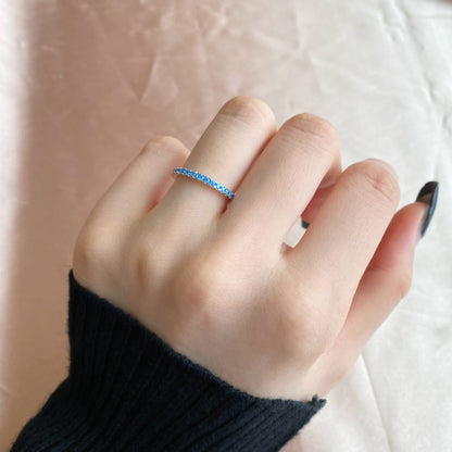 [RAFFINE]Delicate Sparkling Round Cut Daily Ring