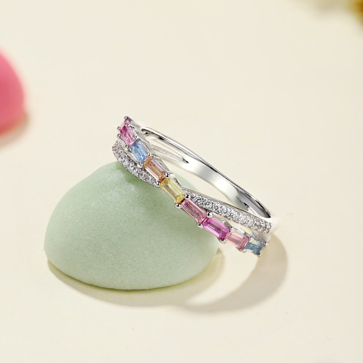 [RAFFINE]Energetic Elegant Radiant Cut Party Ring