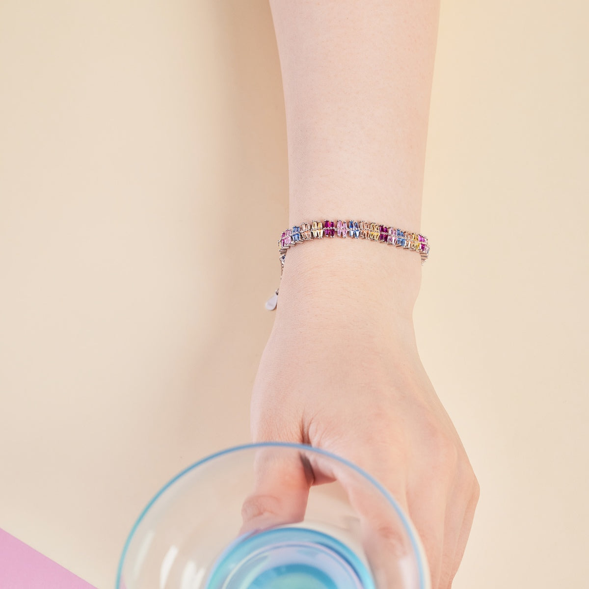 [RAFFINE]Sparkling Exquisite Multi Cut Party Bracelet