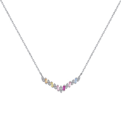 [RAFFINE]Dazzling Rainbow Necklace
