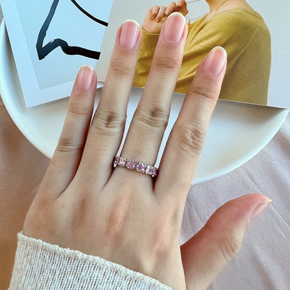 [RAFFINE]Eternity Round Cut Tennis Ring