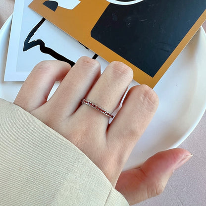 [RAFFINE]Delicate Sparkling Round Cut Daily Ring