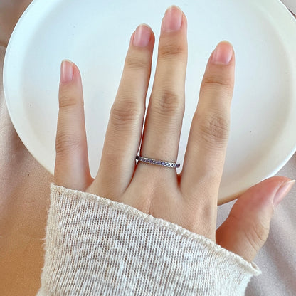 [RAFFINE]Delicate Sparkling Round Cut Daily Ring