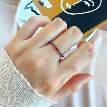 [RAFFINE]Delicate Sparkling Round Cut Daily Ring