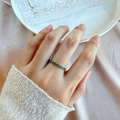 [RAFFINE]Delicate Sparkling Round Cut Daily Ring