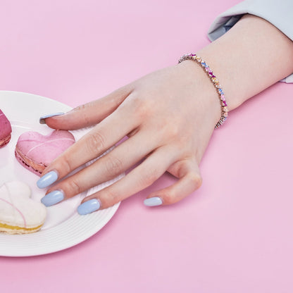 [RAFFINE]Pulsera de fiesta adornada con brillantes y cortes múltiples