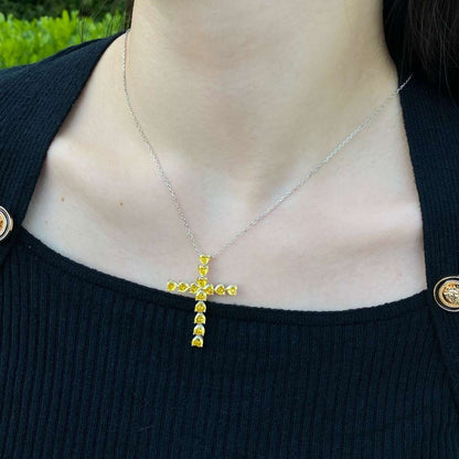 [RAFFINE]Collar con forma de cruz radiante