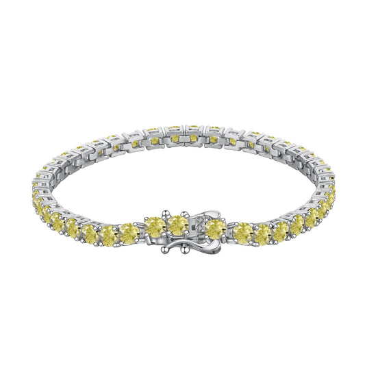[RAFFINE]Ornate Dazzling Round Cut Tennis Bracelet