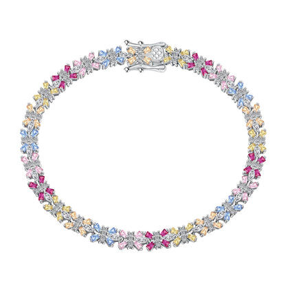 [RAFFINE] Pulsera de fiesta con corte esmeralda radiante y colorido