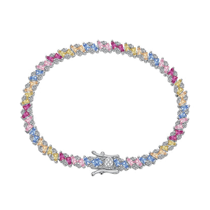 [RAFFINE]Pulsera de fiesta adornada con brillantes y cortes múltiples