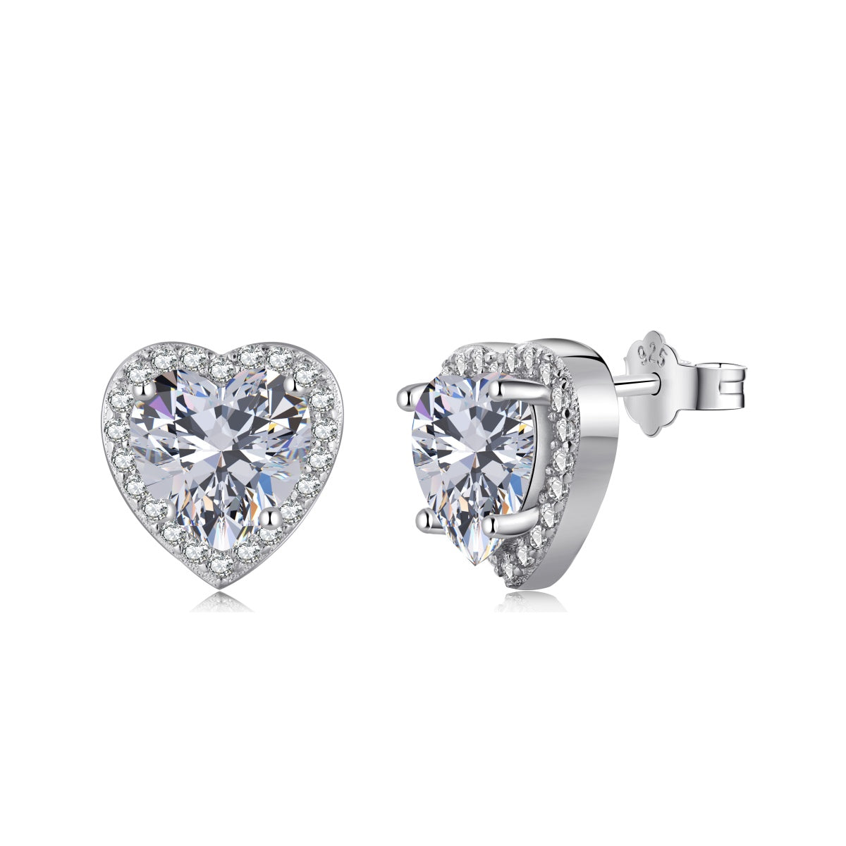 [RAFFINE]Pendientes de corazón brillante para enamorados