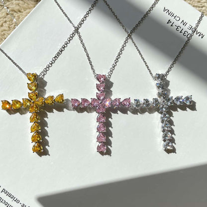[RAFFINE]Collar con forma de cruz radiante