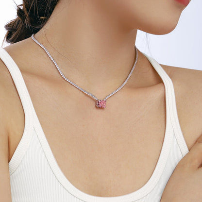 [RAFFINE] Elegante collar de corte radiante de 4,0 quilates