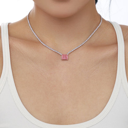 [RAFFINE] Elegante collar de corte radiante de 4,0 quilates
