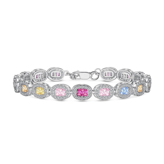 [RAFFINE] Exquisita pulsera diaria con corte esmeralda ornamentado