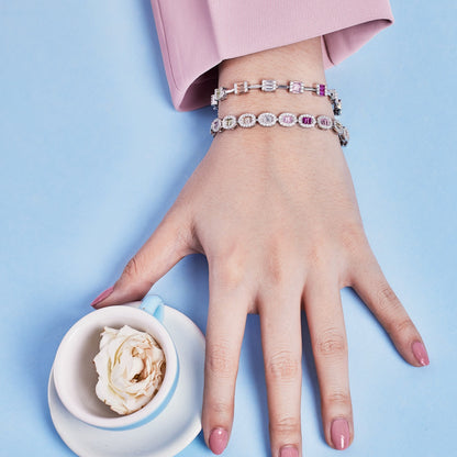 [Raffine]Dainty Charming Emerald Cut Daily Bracelet