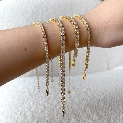 [RAFFINE]Sparkling Radiant Princess Cut Tennis Bracelet