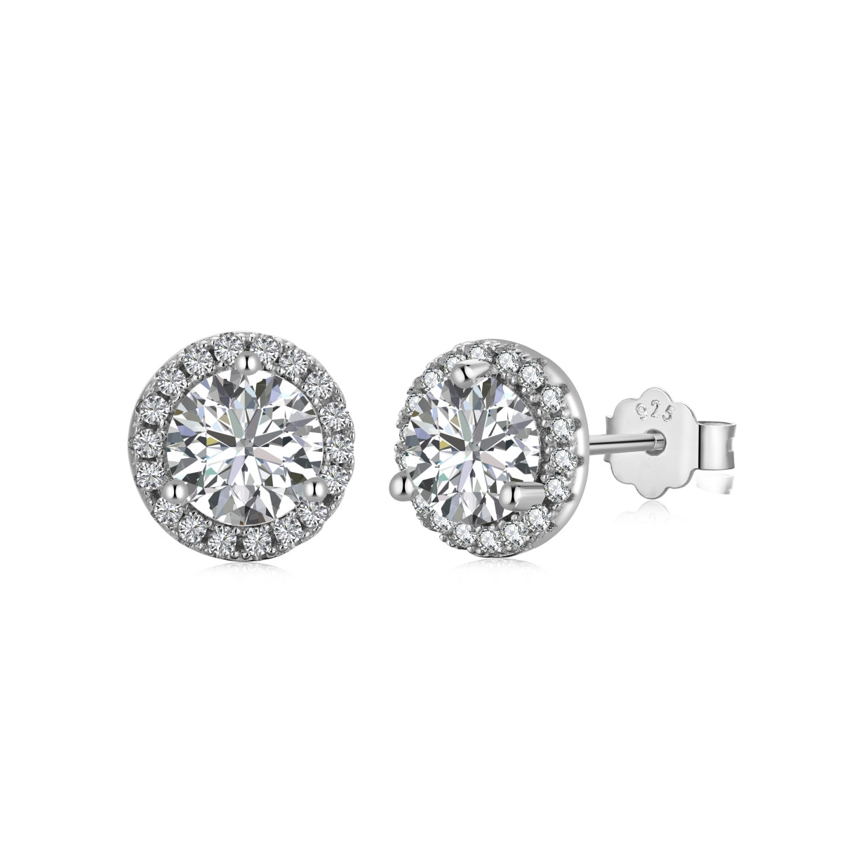 [RAFFINE]Pendientes clásicos de princesa con forma redonda