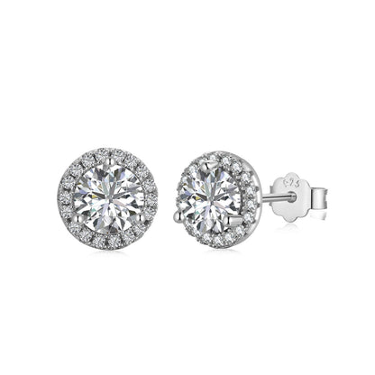 [RAFFINE]Pendientes clásicos de princesa con forma redonda