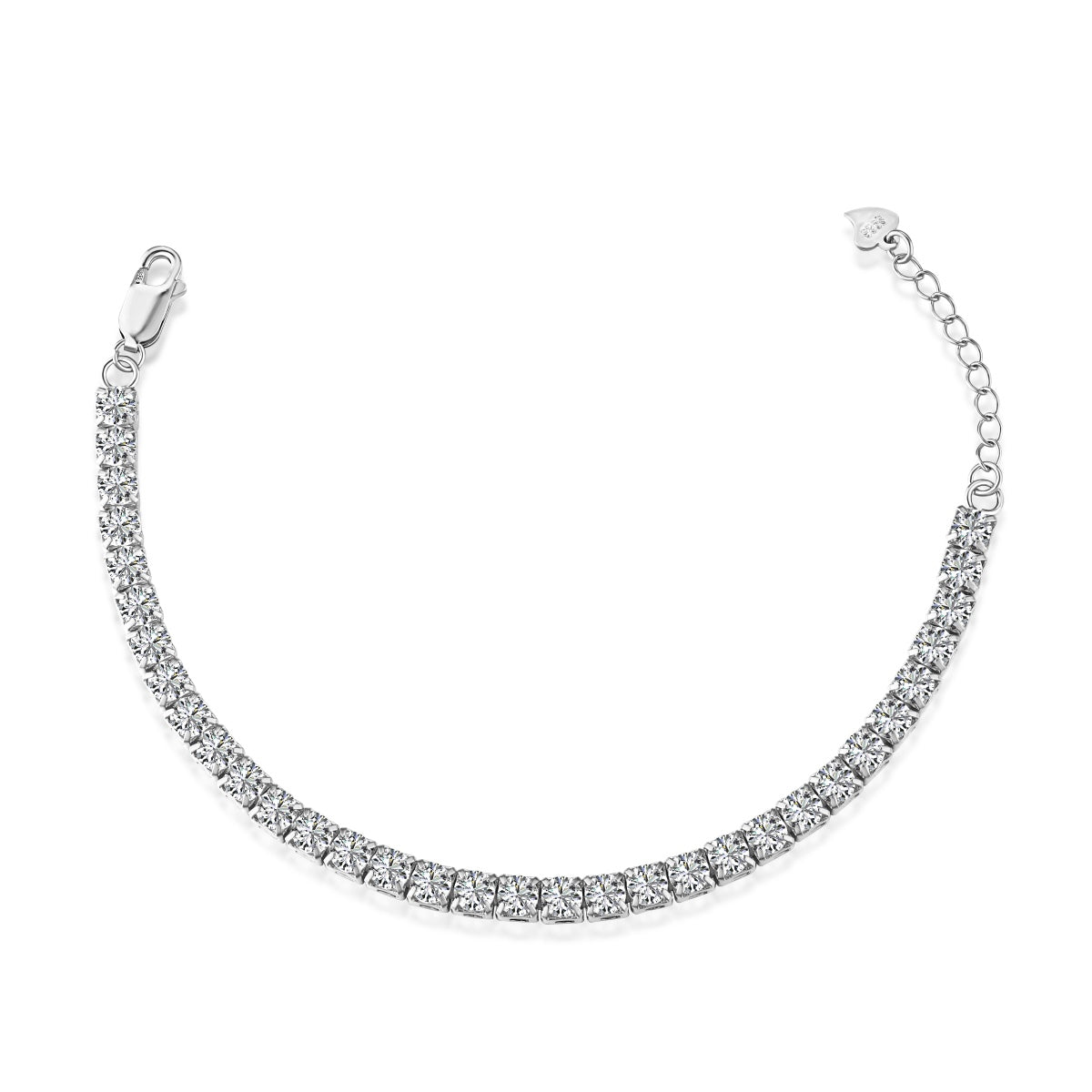 [RAFFINE]Sparkling Radiant Princess Cut Tennis Bracelet